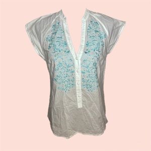 Anthropologie Floreat Embroidered Blouse